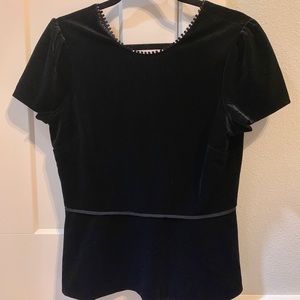 DRAPER JAMES black velvet V-back top